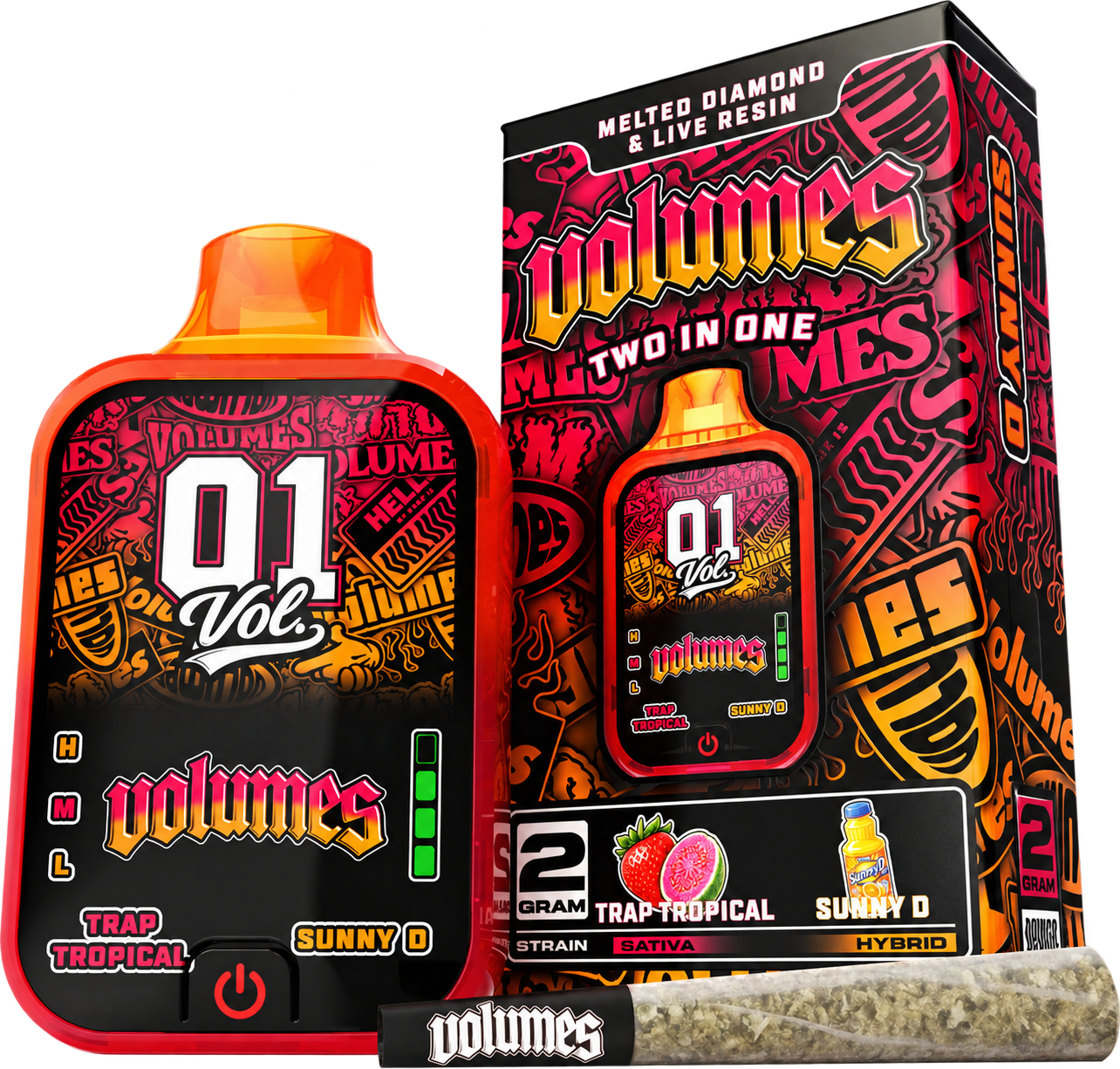 Volumes Trap Tropical and Sunny D 2G Dual Disposable